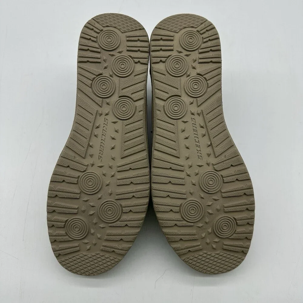 Skechers Melson-Corduroy Gray Moc Toe Lace Slip On Casual Shoes Men's Size 10